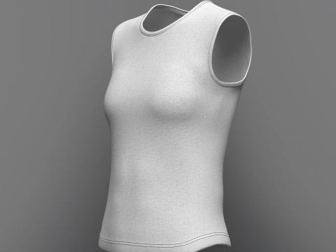 Women Sleeveless Top 3D Model