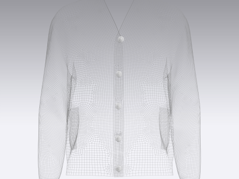 Men Sweaters Cardigans 3D Модель