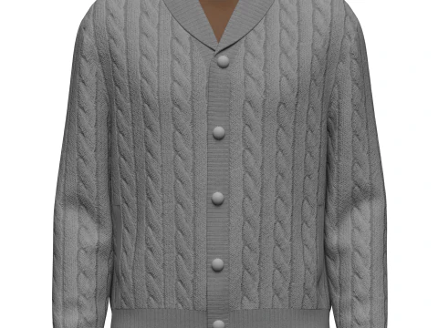Men Sweaters Cardigans 3D Model