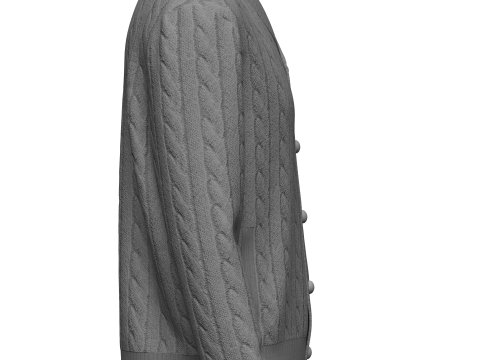 Men Sweaters Cardigans 3D Модель