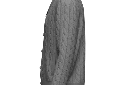 Men Sweaters Cardigans 3D Модель