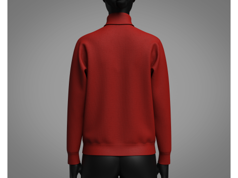 Female High Neck Sweater 3D Model