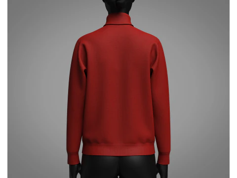 Female High Neck Sweater 3D Model