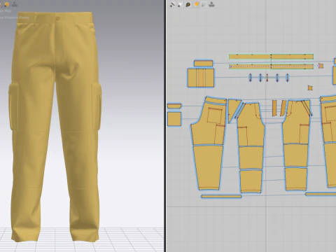 Male Caro Trouser 3D Model