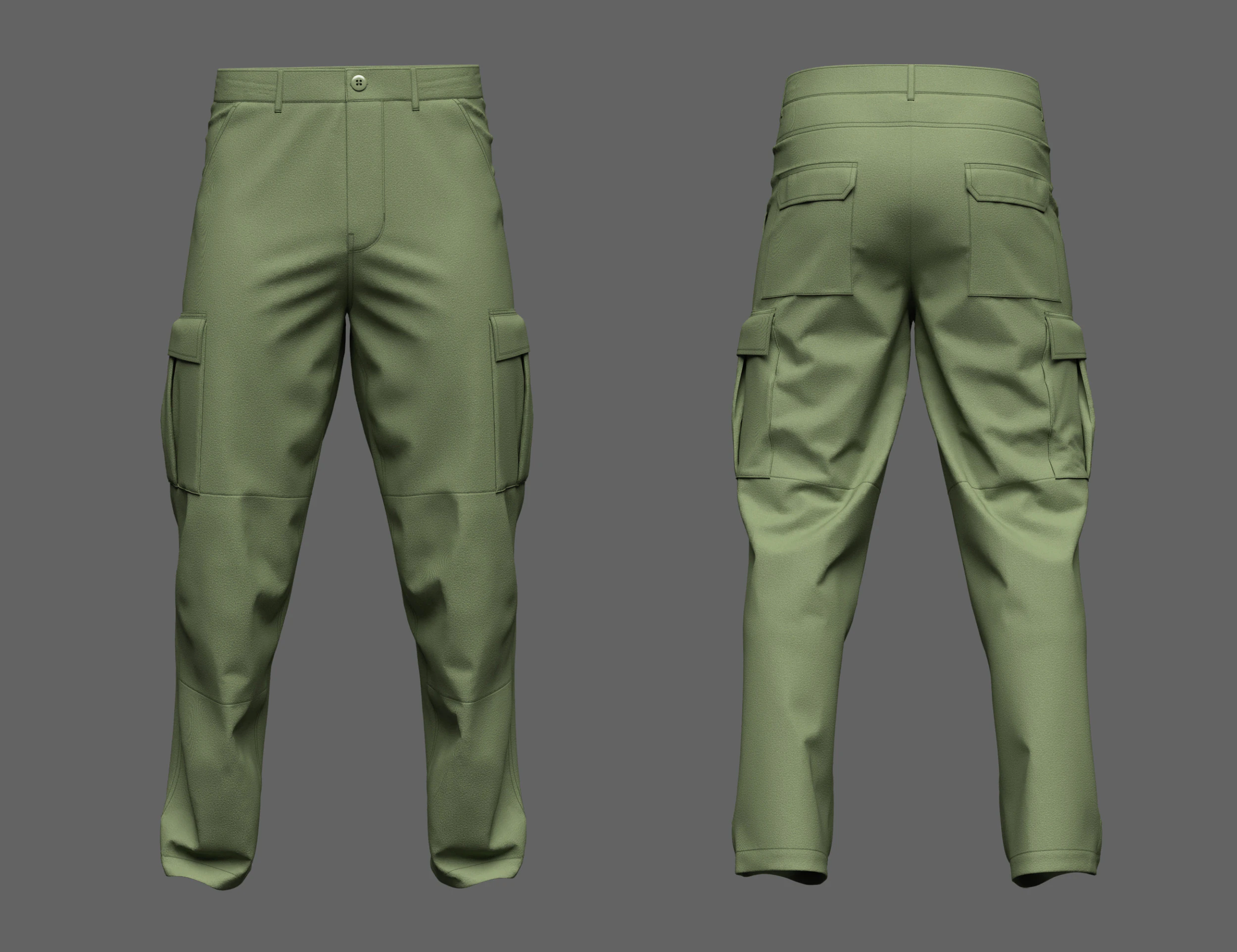 Cal&ccedil;a Cargo Masculina Modelo 3D .c4d .max .obj .3ds .fbx .stl .blend 