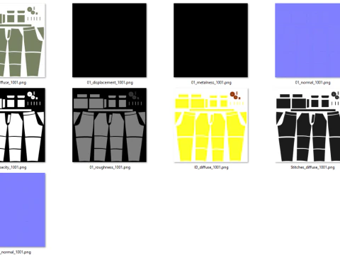 Cal&ccedil;a Cargo Masculina Modelo 3D