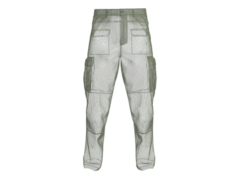 Cal&ccedil;a Cargo Masculina Modelo 3D