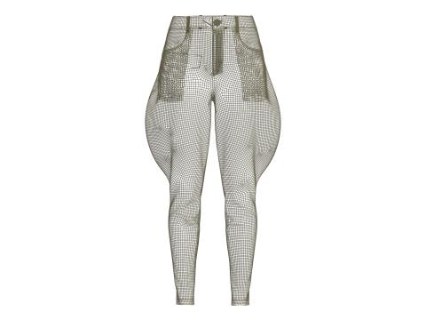 Female Breeches Pant Model 3D