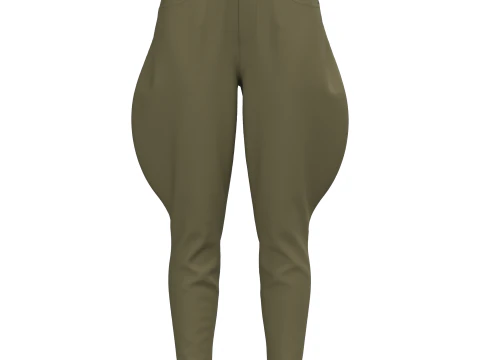 Female Breeches Pant 3D Model
