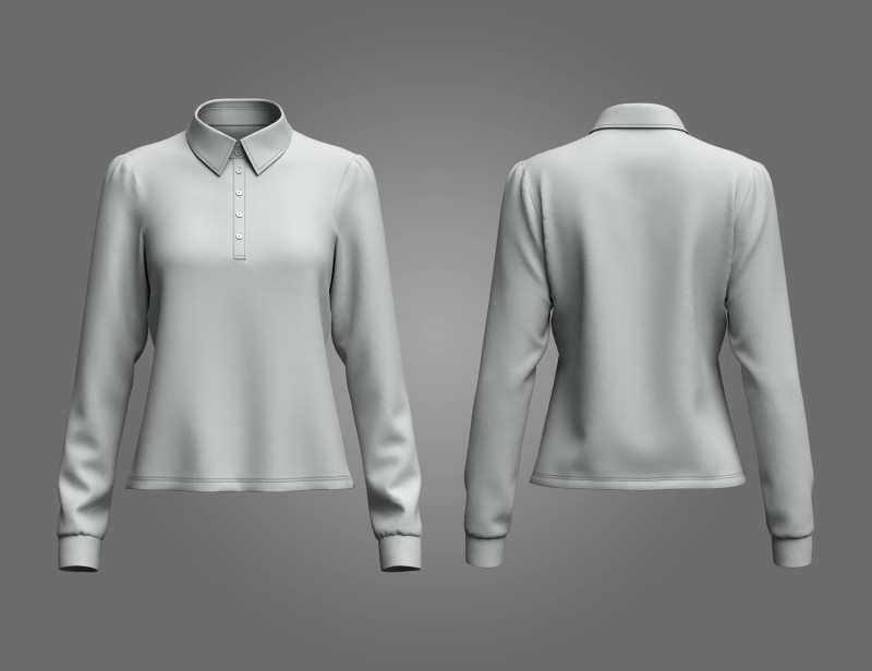 Female Rugby Shirt 3Dモデル .c4d .max .obj .3ds .fbx .stl .blend
