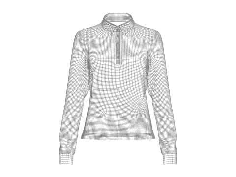 Female Rugby Shirt 3Dモデル
