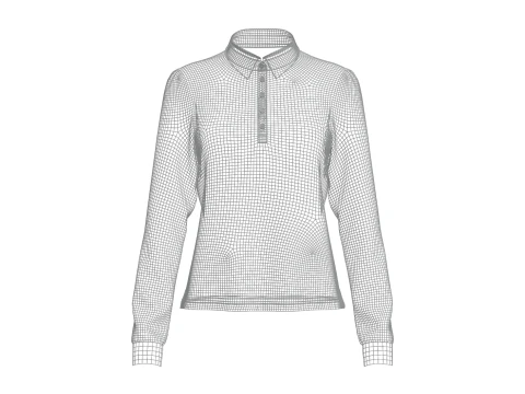 Female Rugby Shirt 3D Model
