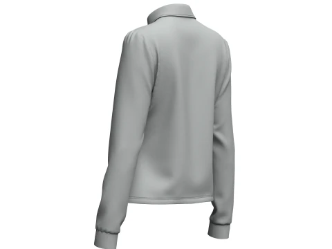 Female Rugby Shirt 3D Model
