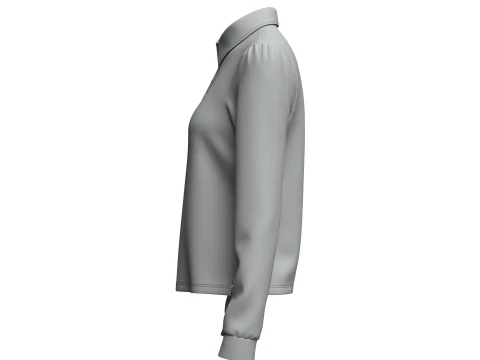 Female Rugby Shirt 3D Model