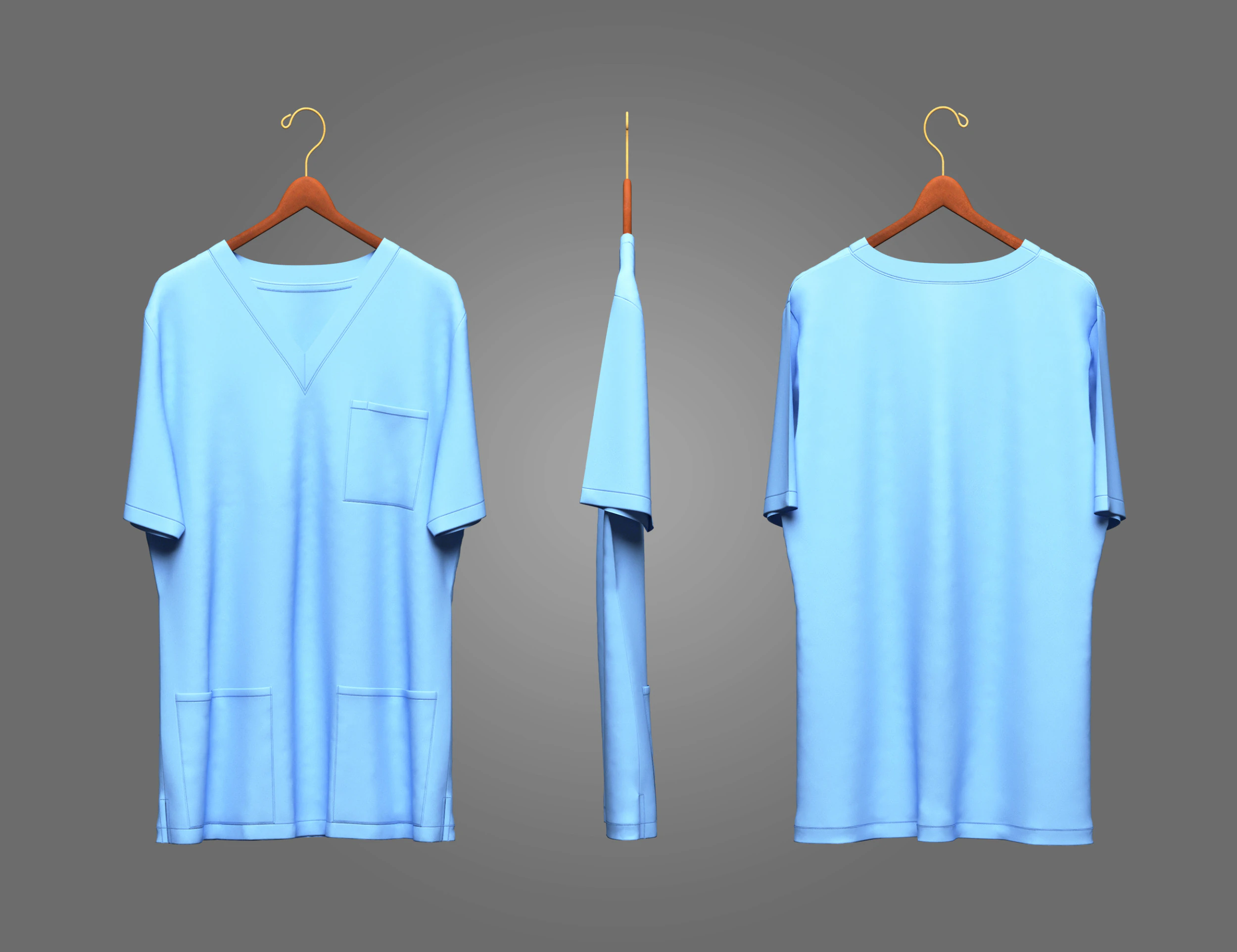Medical Scrubs on Hanger 3D Model .c4d .max .obj .3ds .fbx .stl .blend 