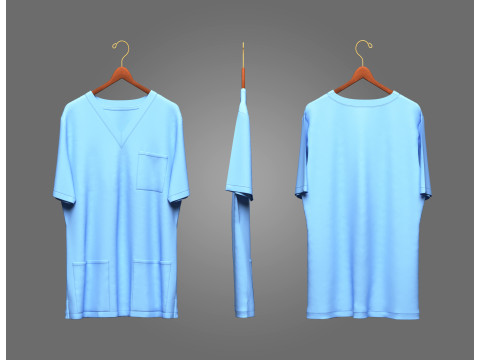 Medical Scrubs on Hanger 3D 模型
