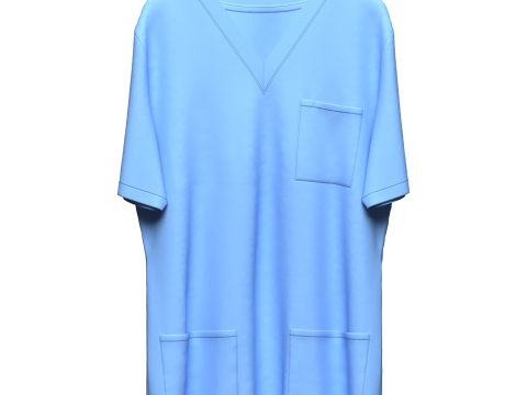 Medical Scrubs on Hanger Model 3D