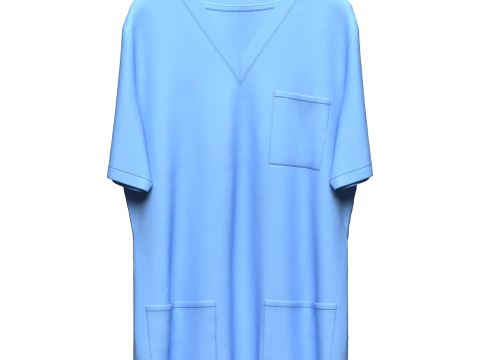 Medical Scrubs on Hanger 3D Model