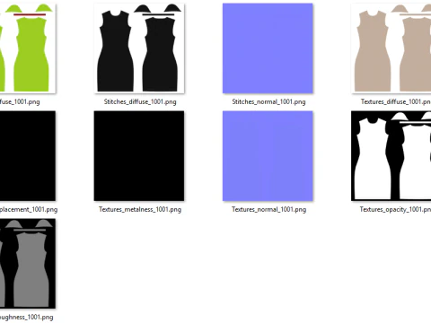 Op&ccedil;&atilde;o de mini vestido franzido com manga curta Modelo 3D