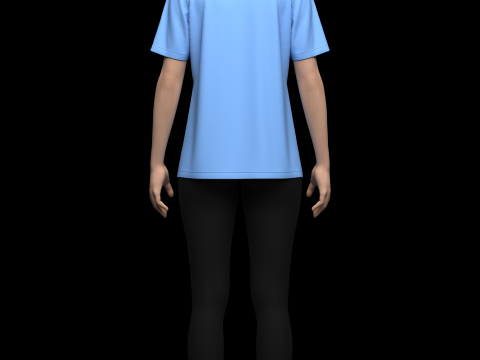 Female Medical Scrubs Model 3D