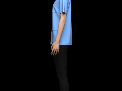 Female Medical Scrubs Model 3D