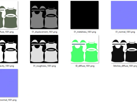 महिला कैप स्लीव टी-शर्ट 3D मॉडल