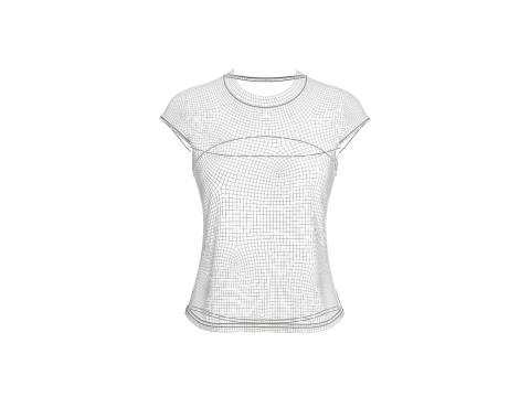 Female Cap Sleeve T-shirt Modèle 3D