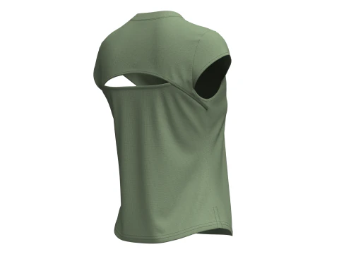 महिला कैप स्लीव टी-शर्ट 3D मॉडल