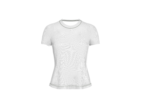 Female Crewneck T-shirt Modello 3D