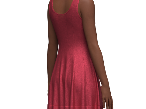 Female Fit and Flare Dress 3D Model