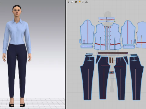 Female Formal Outfit 3D Model