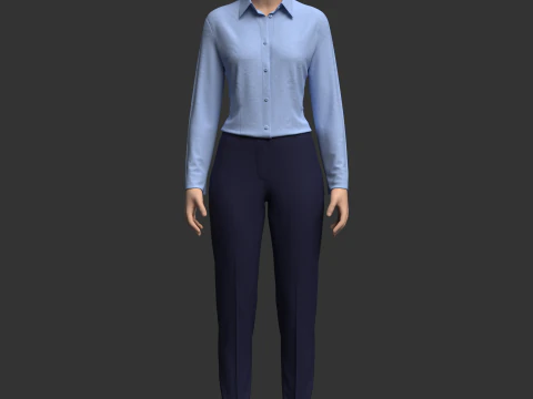 Female Formal Outfit 3D Model