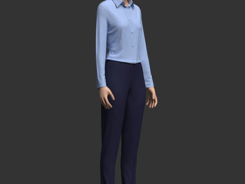 Female Formal Outfit 3D Model