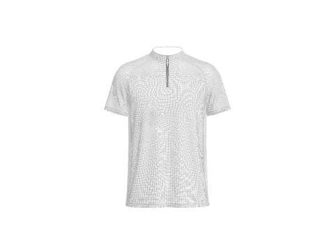 Camiseta Masculina Meio Z&iacute;per Modelo 3D