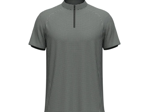 Camiseta Masculina Meio Z&iacute;per Modelo 3D