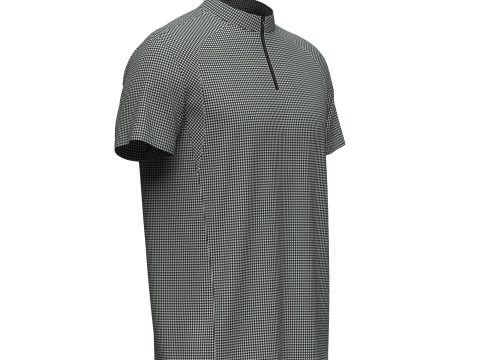 Male Half Zip Tshirt Modèle 3D