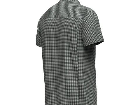 Camiseta Masculina Meio Z&iacute;per Modelo 3D