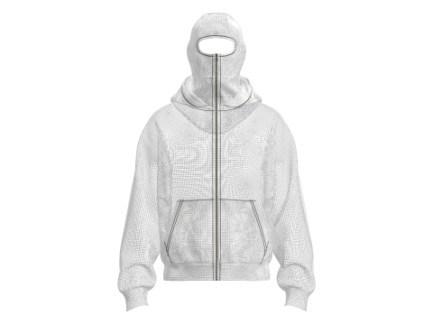 Male Balaclava Hoodie Model 3D