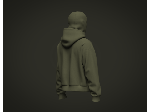 Male Balaclava Hoodie Model 3D