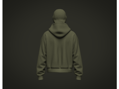 Male Balaclava Hoodie Model 3D