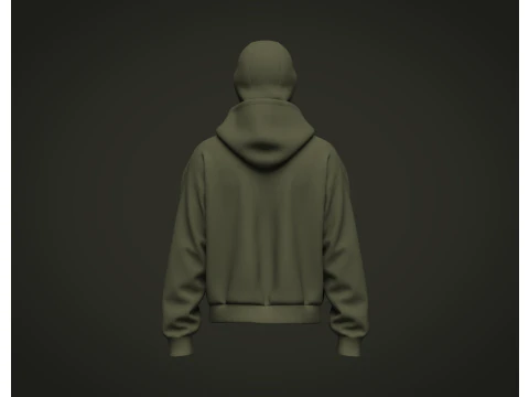 Male Balaclava Hoodie 3D Model