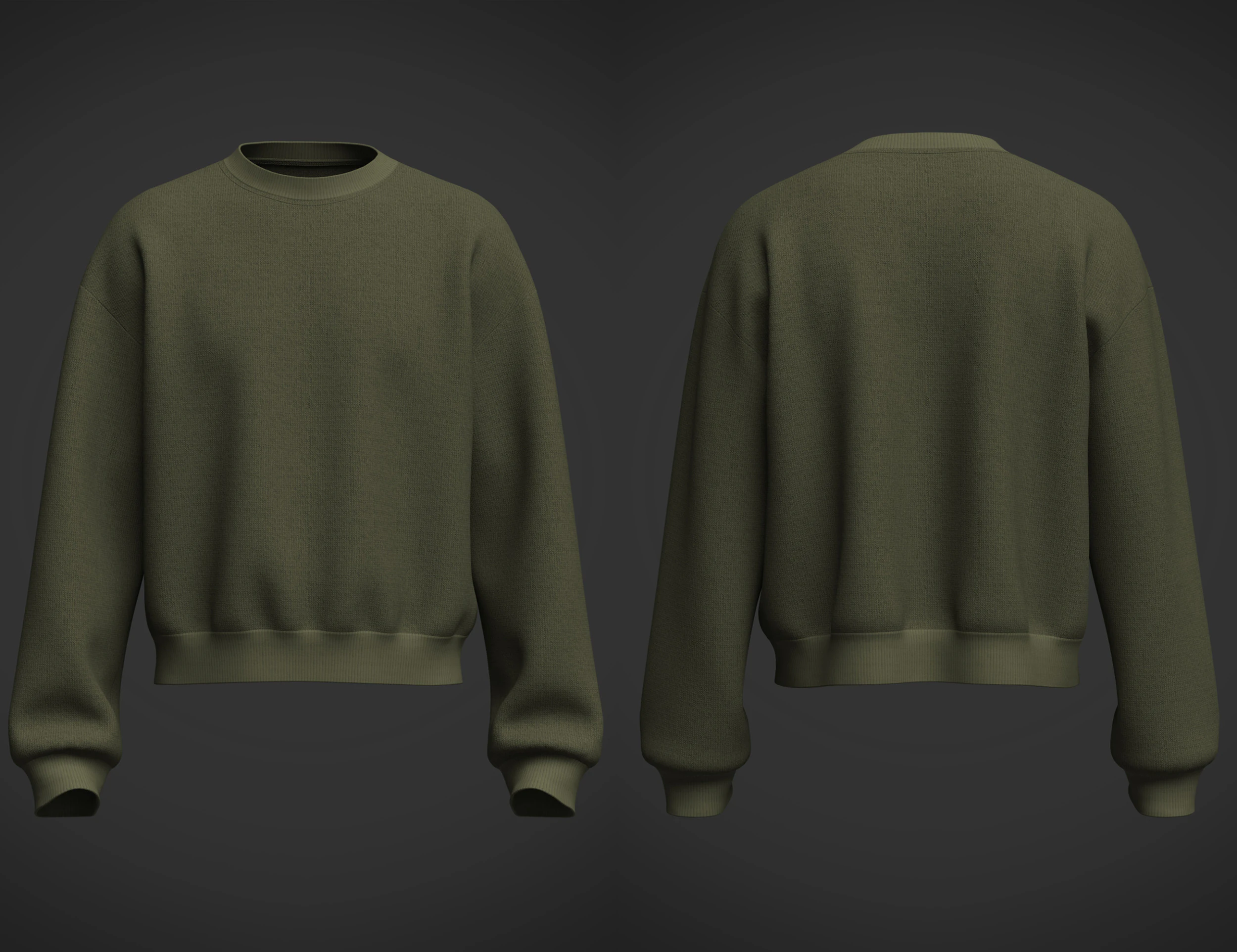 Male Oversized Cropped Sweater 3D Model .c4d .max .obj .3ds .fbx .stl .blend 
