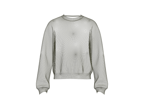 Male Oversized Cropped Sweater Modelo 3D