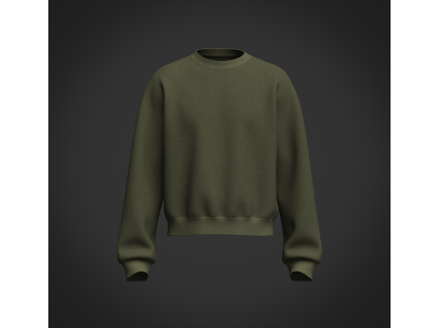 Male Oversized Cropped Sweater Modelo 3D