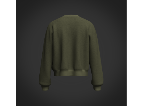 Male Oversized Cropped Sweater Modelo 3D