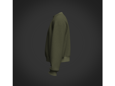 Male Oversized Cropped Sweater Modelo 3D