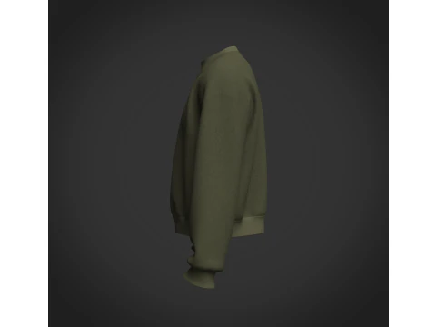 Male Oversized Cropped Sweater 3D Model