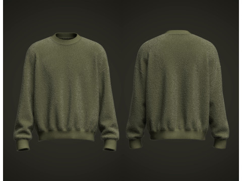 Male Fury Sweater 3D 模型