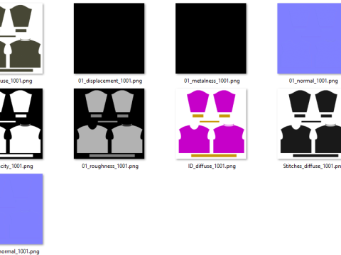 Male Fury Sweater 3D 模型