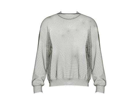 Male Fury Sweater 3D 模型